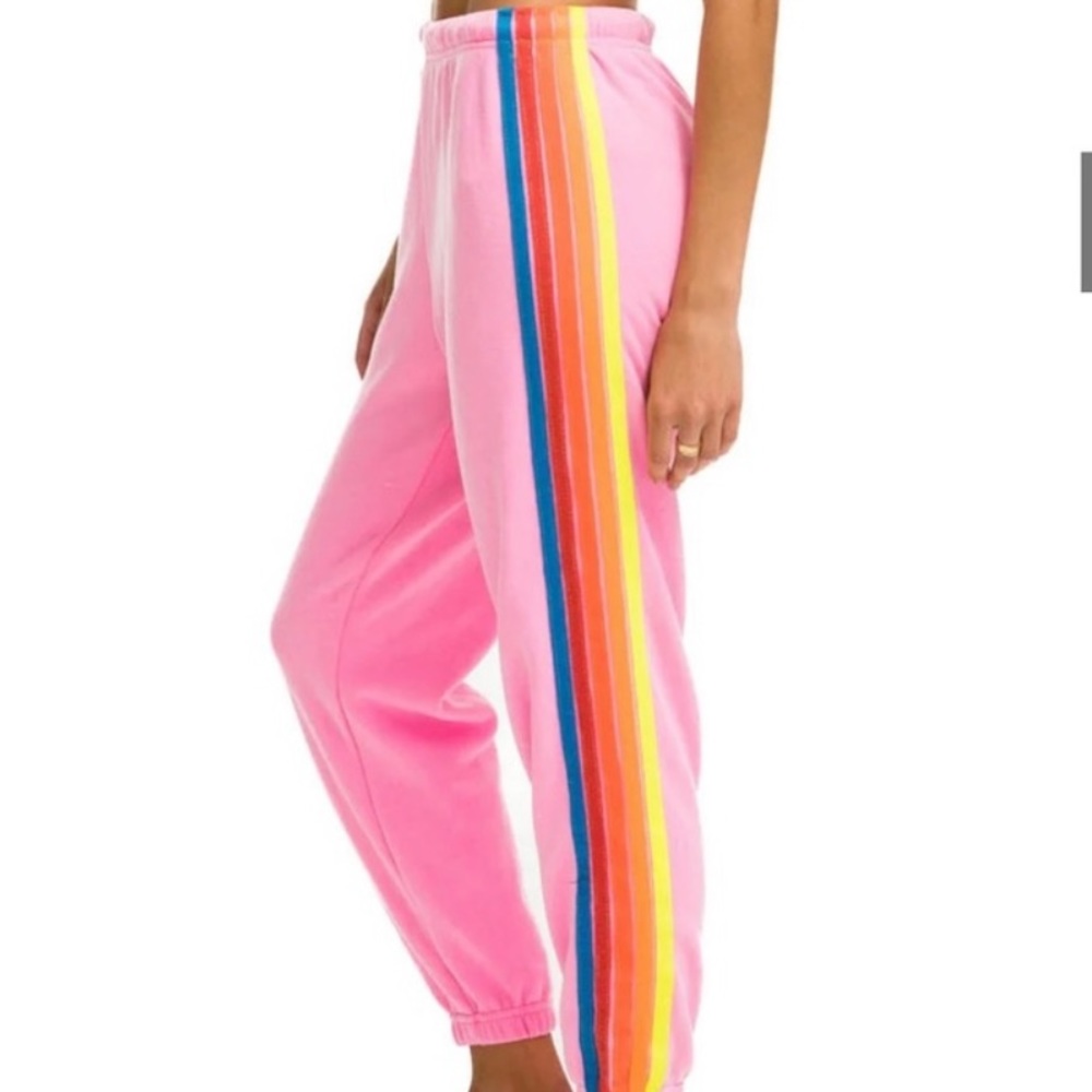 Pink aviator nations sweatpants in great condition